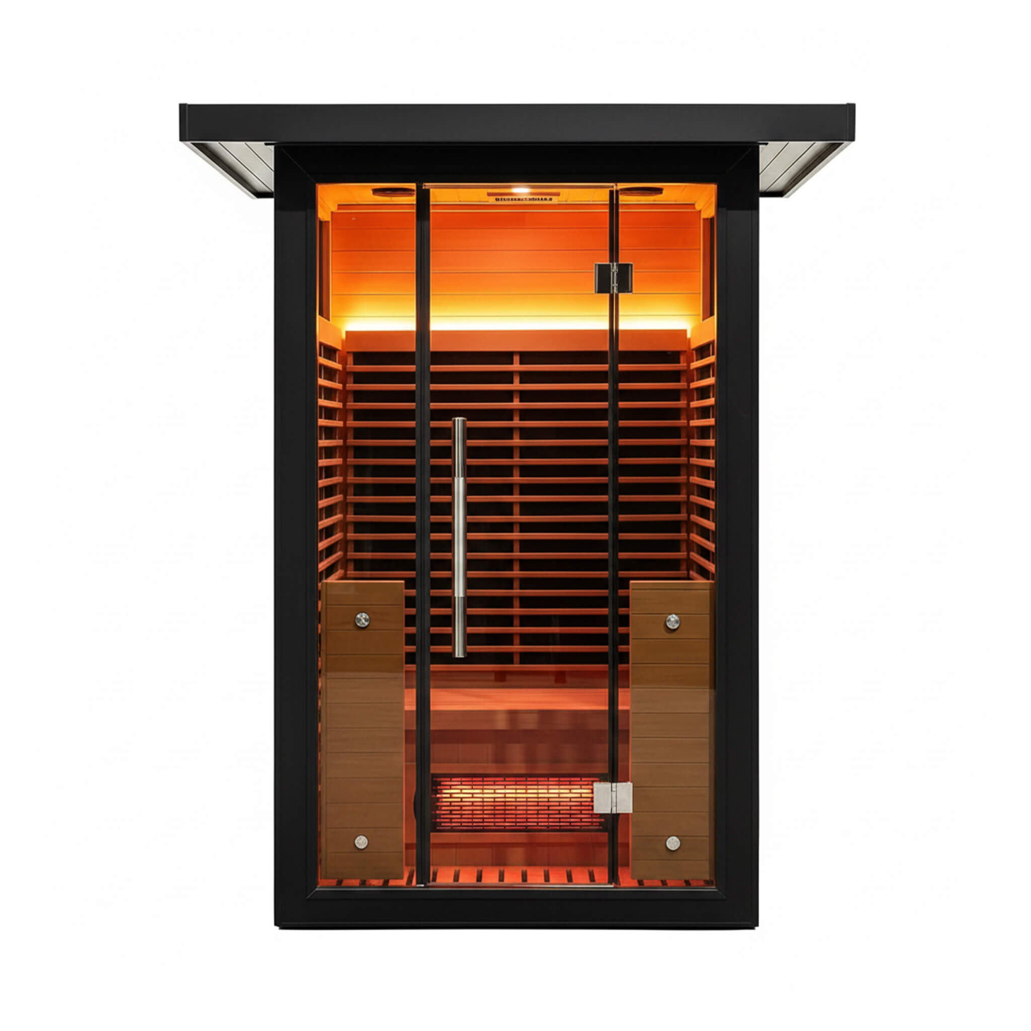 The Lugano 2-Person Outdoor Full-Spectrum Infrared Sauna with Aluminum Alloy Exterior & WiFi