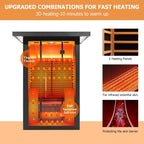The Lugano 2-Person Outdoor Full-Spectrum Infrared Sauna with Aluminum Alloy Exterior & WiFi