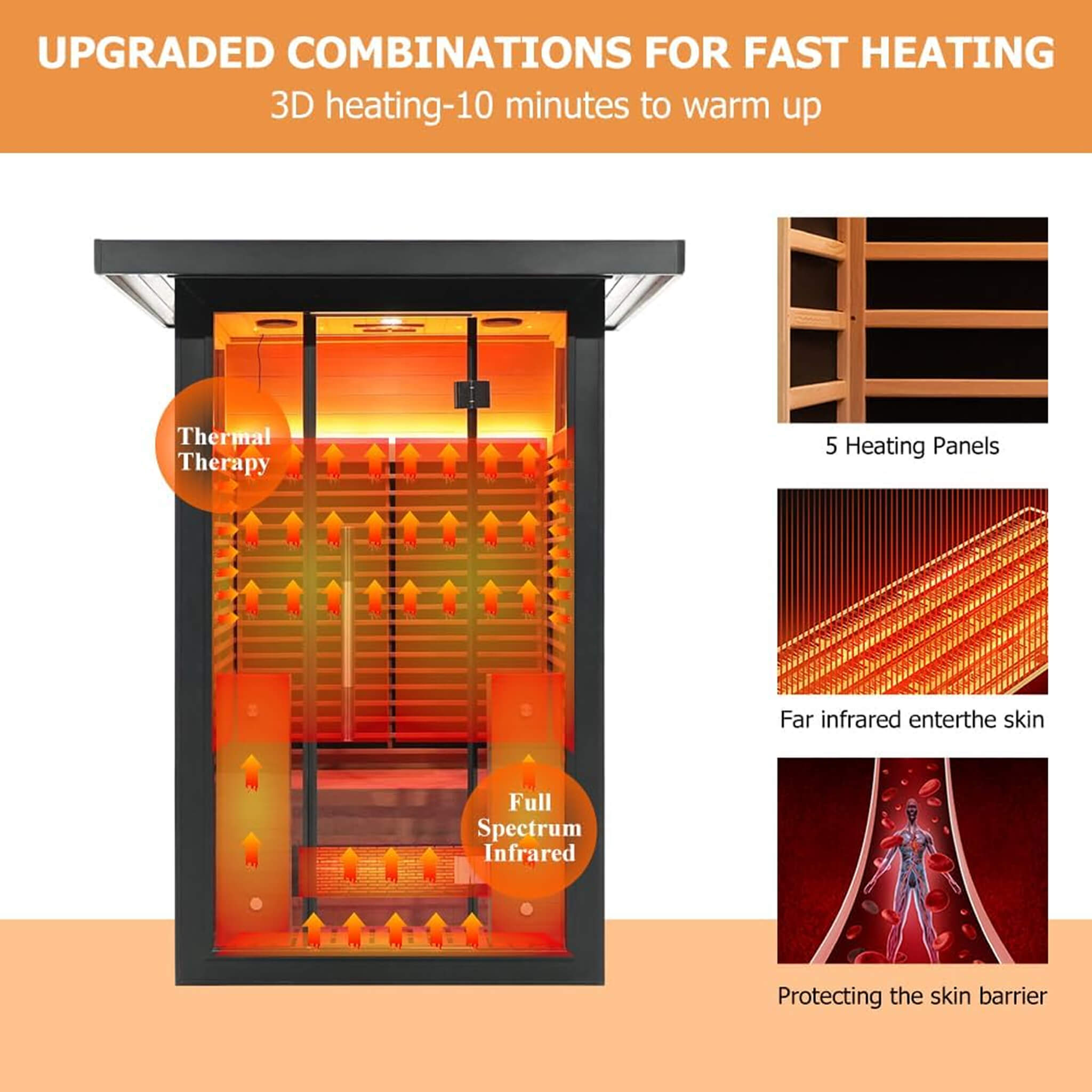 The Lugano 2-Person Outdoor Full-Spectrum Infrared Sauna with Aluminum Alloy Exterior & WiFi