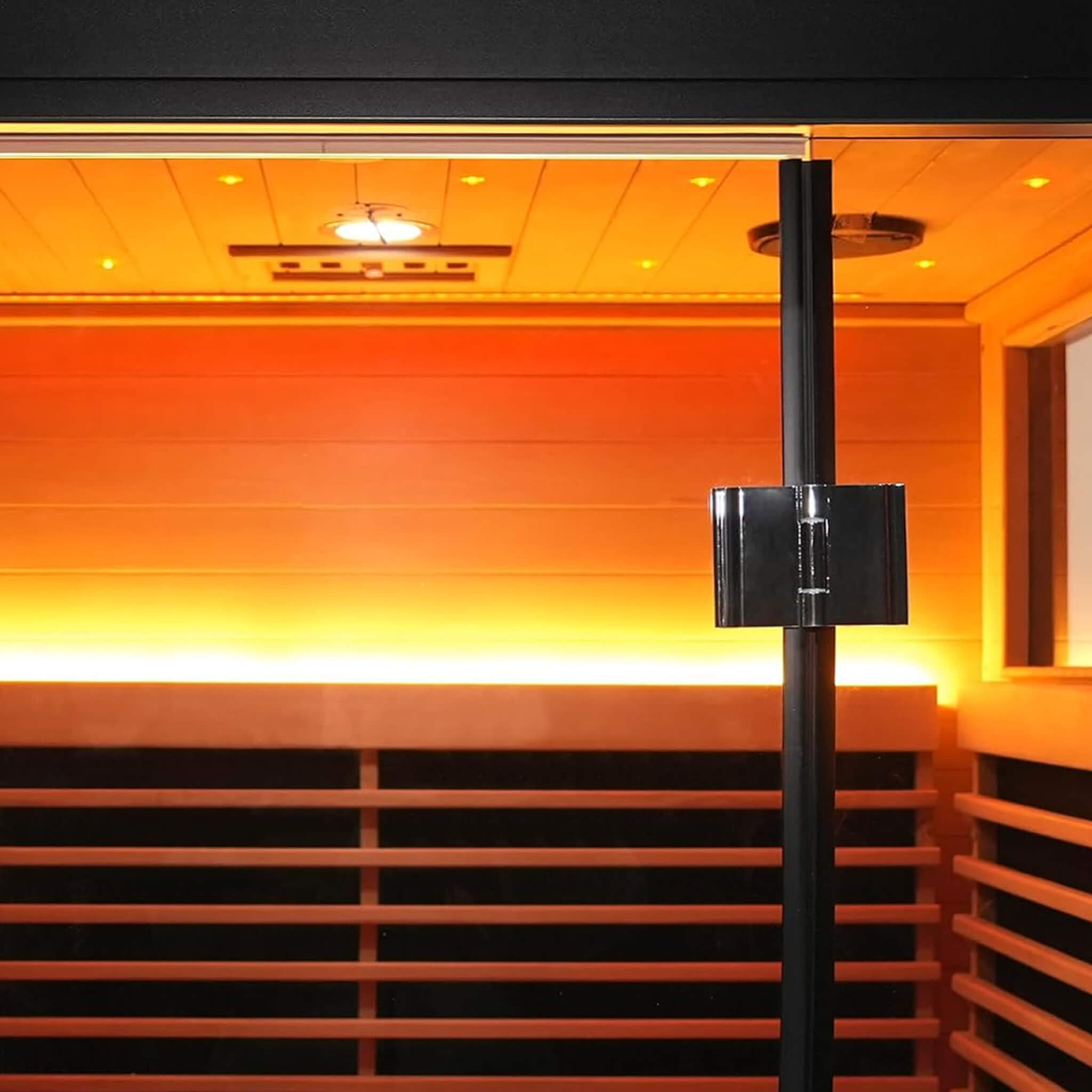 The Lugano 2-Person Outdoor Full-Spectrum Infrared Sauna with Aluminum Alloy Exterior & WiFi