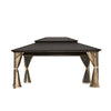 12' x 16' Hardtop Aluminum Gazebo with Double Roof Canopy