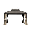 10' x 12' Hardtop Aluminum Gazebo with Double Canopy