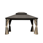 10' x 12' Hardtop Aluminum Gazebo with Double Canopy