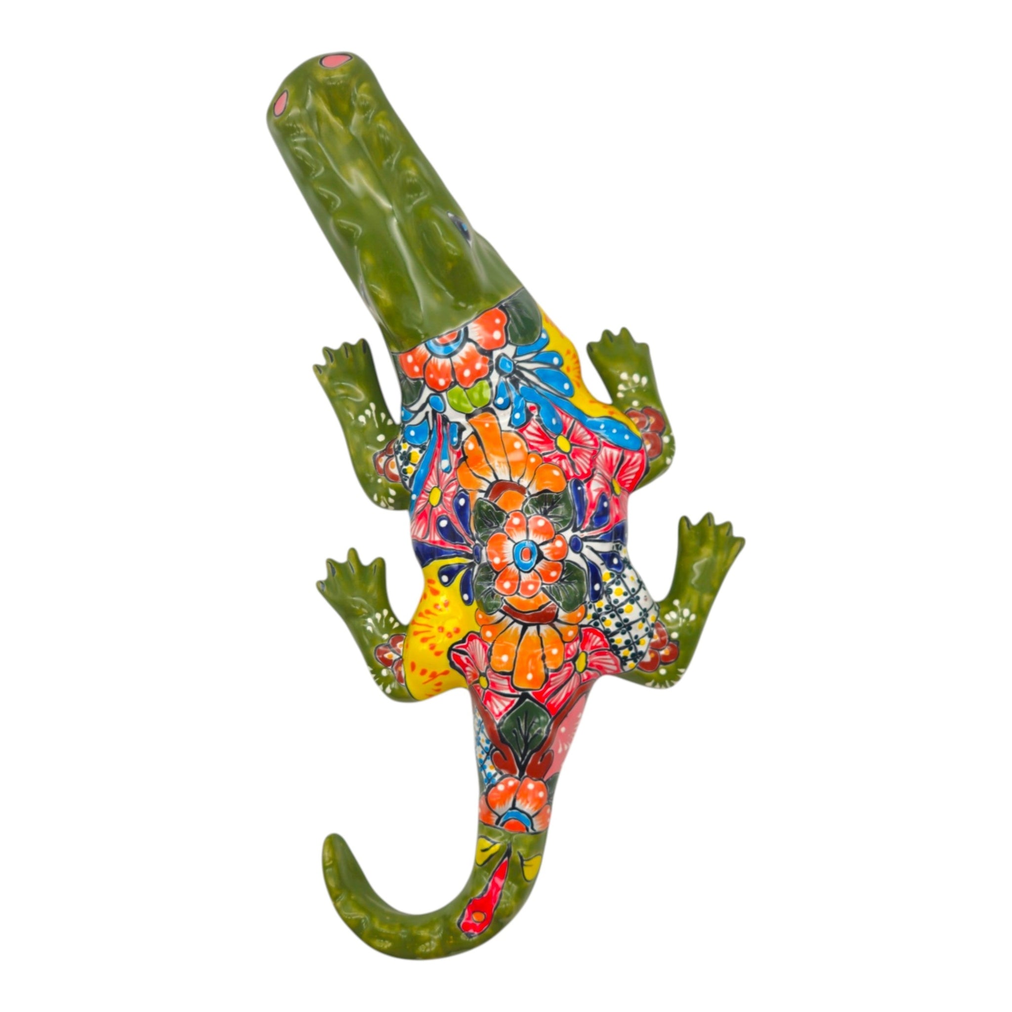 Large  Alligator | Mexican Handmade Ceramic Reptile Art