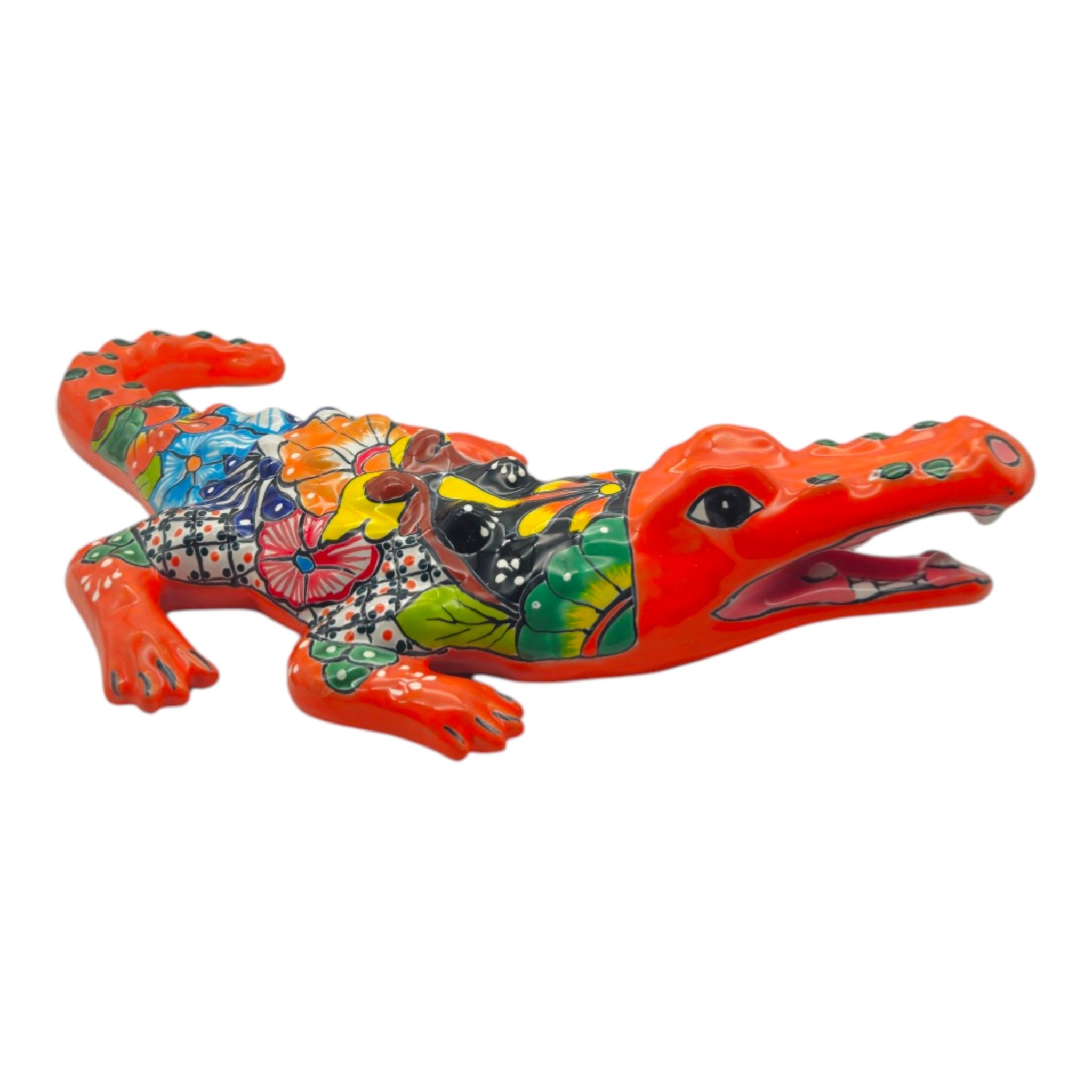 Large  Alligator | Mexican Handmade Ceramic Reptile Art