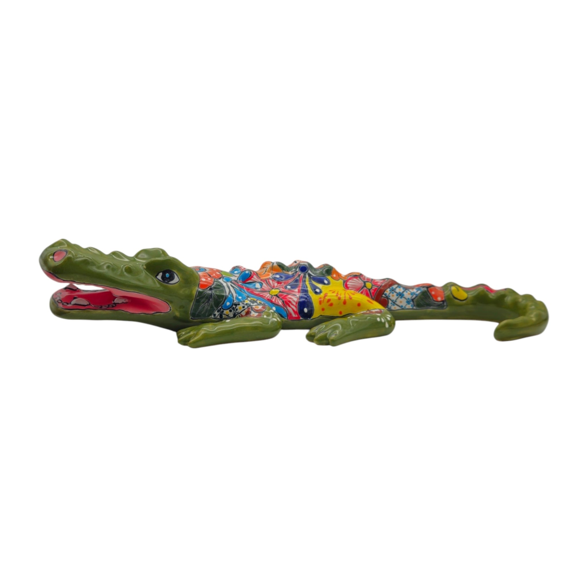 Large  Alligator | Mexican Handmade Ceramic Reptile Art