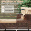 Outdoor Daybed with Retractable Canopy - Wicker Rattan Patio Lounger