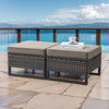 9 Piece Outdoor Patio Furniture Set with Swivel Rockers