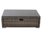 Glass Top - Outdoor Coffee Table - Gray Mix