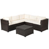 6 Piece Patio Furniture Sofa Set with Cushions