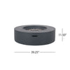 Modern Lightweight Concrete Outdoor Circular Fire Pit 50,000 BTU