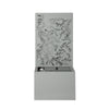 30.71' Light Gray Metal Leaf Cutout Outdoor Water Wall Fountain with LED Lights