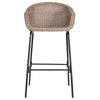 Ladd Outdoor Metal Wicker Barstool Set of 2
