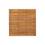 41.14-Inch Height Teak Finish Acacia Solid Wood Outdoor Dining Table
