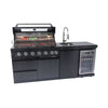 Deluxe Stainless Steel Gas Outdoor Kitchen Grill + Wine Cooler