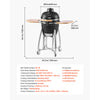 Kamado Charcoal Smoker and Grill, 18"