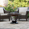 29 In. round Steel Wood Fire Pit with Porcelain Bowl