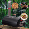 Black Pizza Oven Outdoor 12" Automatic Rotatable Pizza Oven