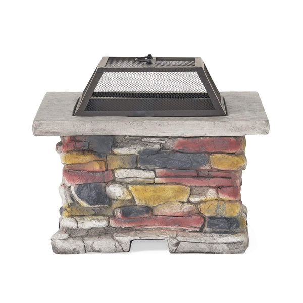 28-Inch Premium Outdoor Wood Burning Magnesium Oxide Fire Pit With Lid (SAK75214)