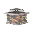 28-Inch Premium Outdoor Wood Burning Magnesium Oxide Fire Pit With Lid (SAK75214)