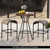 28 Inch Outdoor Bar Table with Wood-Look Tabletop