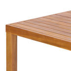 41.14-Inch Height Teak Finish Acacia Solid Wood Outdoor Dining Table