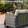Modern Outdoor Wicker Furniture Set with Swivel Rocking Chairs