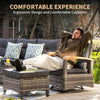 7 - piece Outdoor Rattan Patio Furniture Set with Swivel Rockers