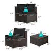 6 Piece Patio Furniture Sofa Set with Cushions