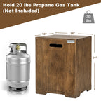 16 Inch Outdoor Hideaway Table Cover for Standard 20 LBS Propane Tank-B