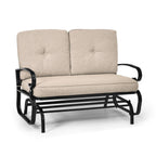 2 Seats Outdoor Swing Glider Chair with Cushions