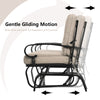 2 Seats Outdoor Swing Glider Chair with Cushions