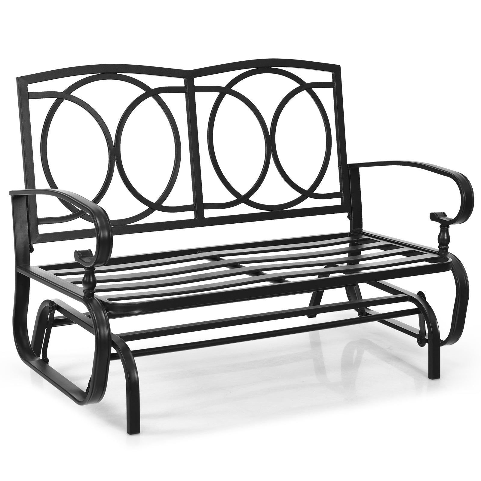 2 Seats Outdoor Swing Glider Chair with Cushions