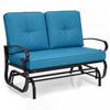 2 Seats Outdoor Swing Glider Chair with Cushions