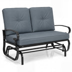 2 Seats Outdoor Swing Glider Chair with Cushions