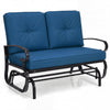 2 Seats Outdoor Swing Glider Chair with Cushions