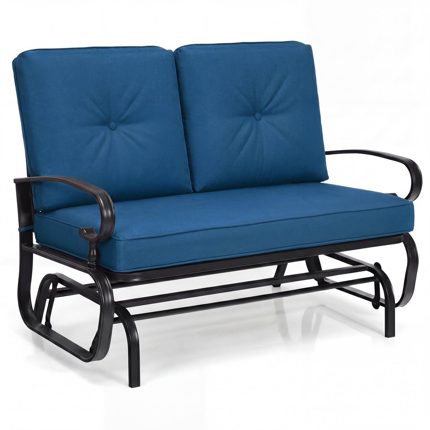 2 Seats Outdoor Swing Glider Chair with Cushions