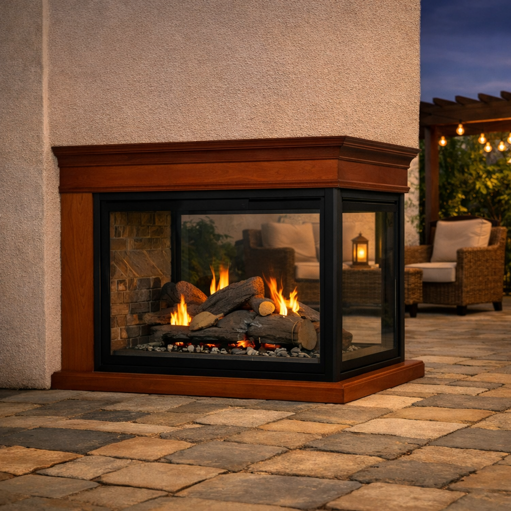 White Mountain Hearth (Empire) Tahoe 36-Inch Propane Gas Direct Vent Premium See Through Fireplace [DVP36SP32EP]