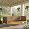 Outdoor Classic Solid Wood Twin Size Swing Bed