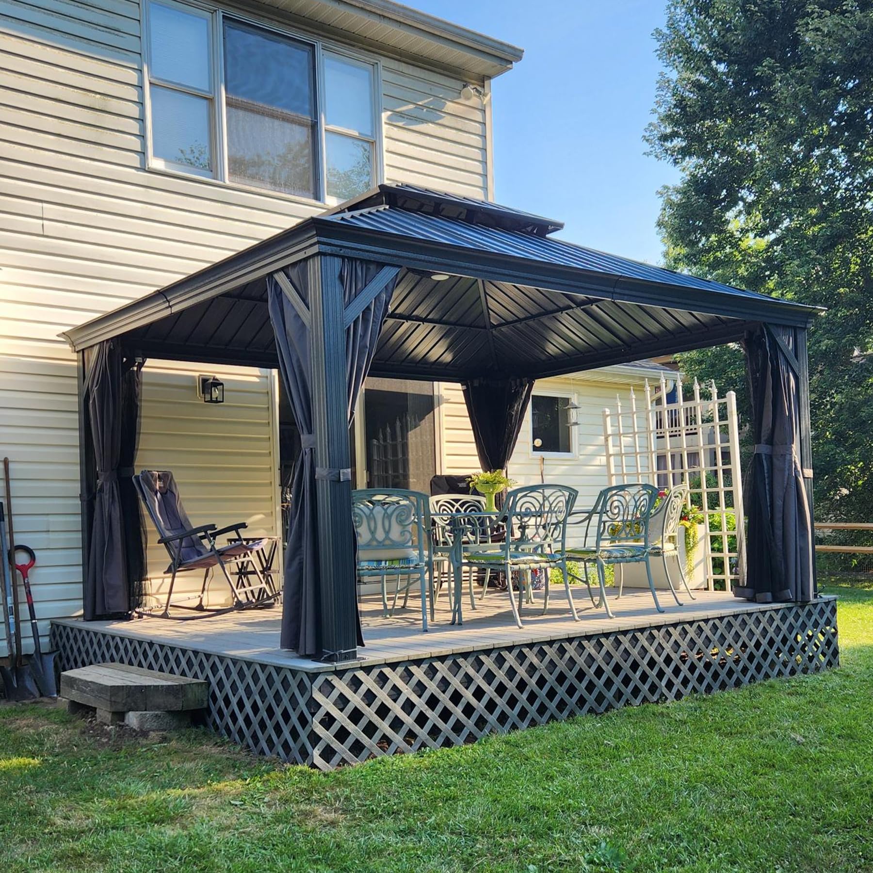 12' x 14' Hardtop Aluminum Outdoor Gazebo