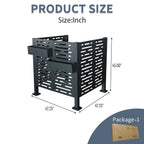 Air Conditioner Fence For Outdoor Units, Metal Privacy Fence Cover, 3 Fence Panel