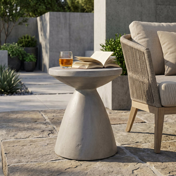 Outdoor Lightweight Concrete Side Table