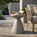 Outdoor Lightweight Concrete Side Table