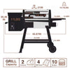 King Chii 456 Sq. In. Wood Pellet Grill and Smoker BBQ with PID Auto Temperature Control in Bronze