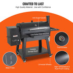 Portable Charcoal Grill Propane Gas Grills with Cover and Cart Heavy Duty Iron BBQ Grill for Outdoor Cooking Barbecue