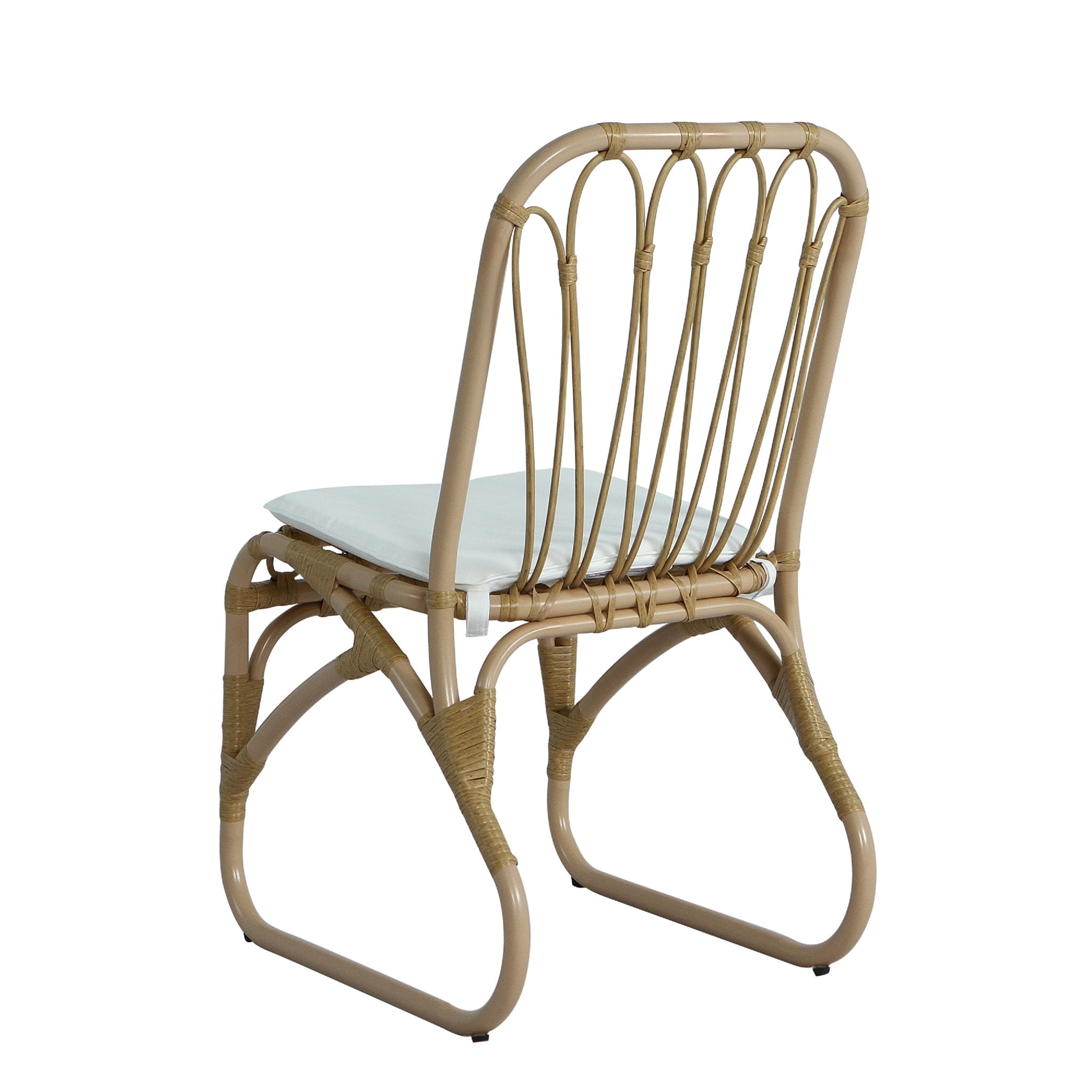 Outdoor Wicker Dining Chairs With Washable Cushions (Set of 2)