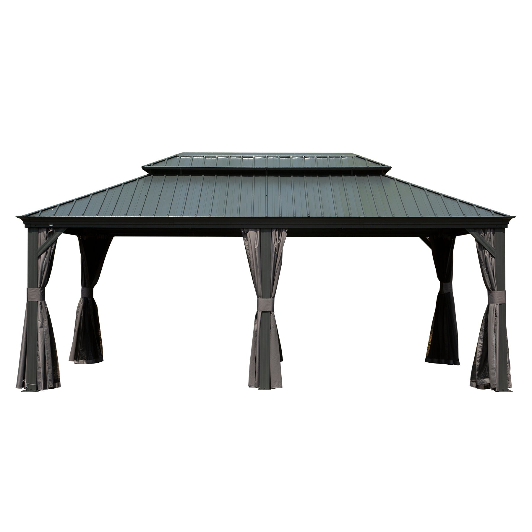 12' x 20' Hardtop Gazebo with Double Roof Canopy