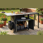 Foldable Outdoor Prep Station BBQ Cart Patio Dining Cart