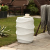 Antique-Style Magnesium Oxide Outdoor Side Table