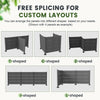 50" W x 49" H Outdoor Privacy Screen with Aluminum Posts